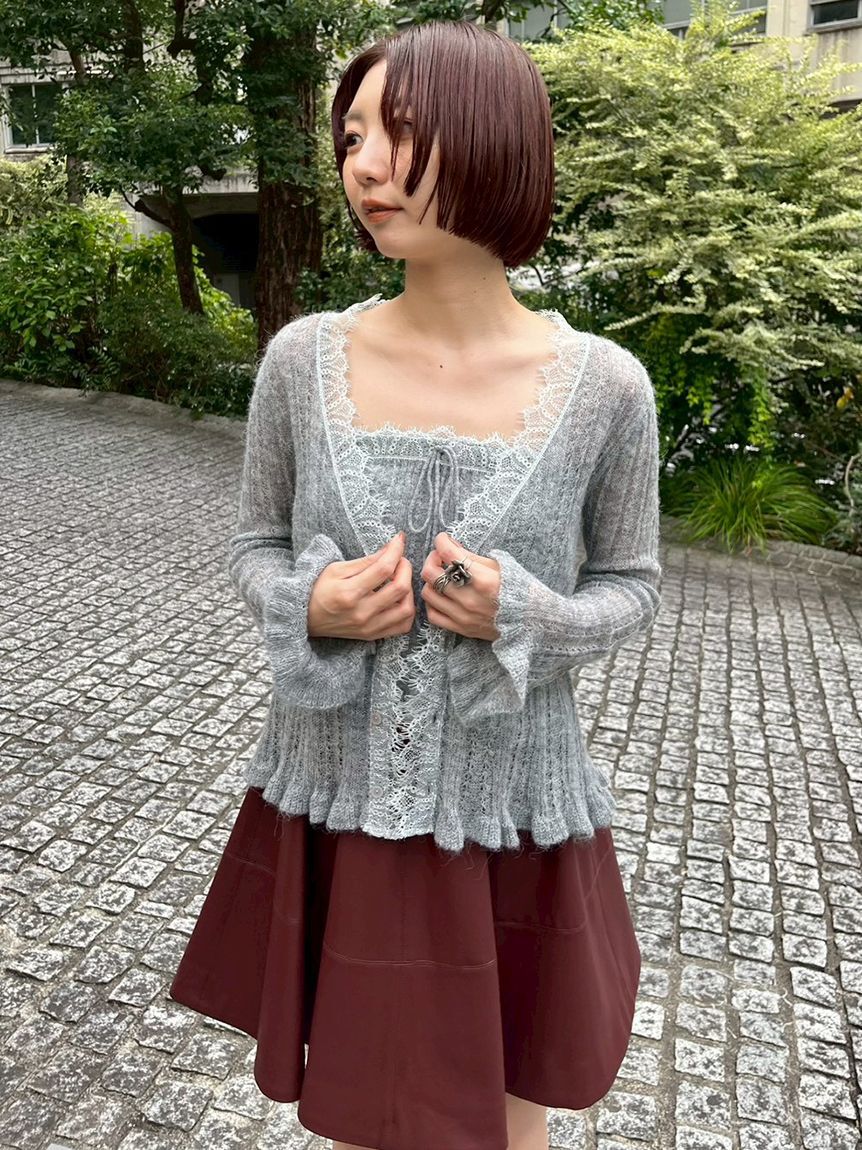 LILY BROWN「レーストリムニットアンサンブル」|その他|