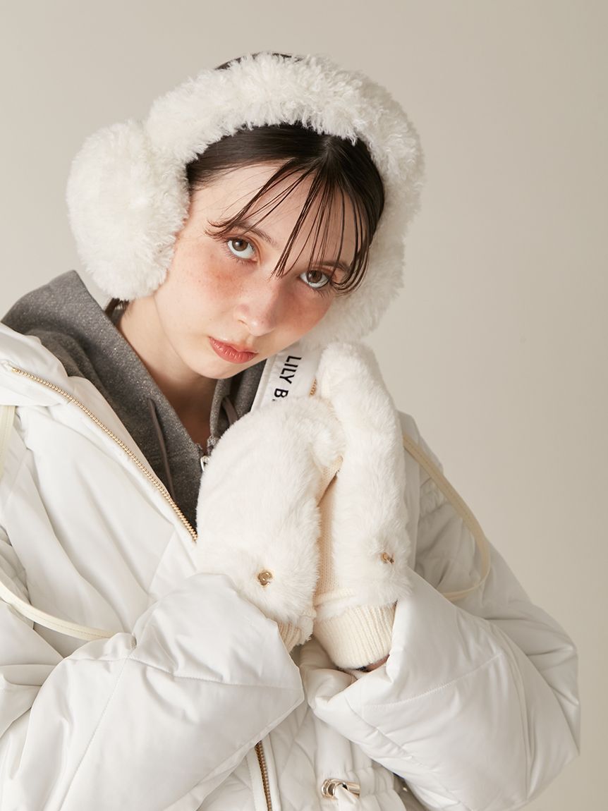 LILY BROWN「【LILY BROWN&times;MARY QUANT】デイジーモチーフファーミトン(Hearts2Hearts着用)」|手袋|