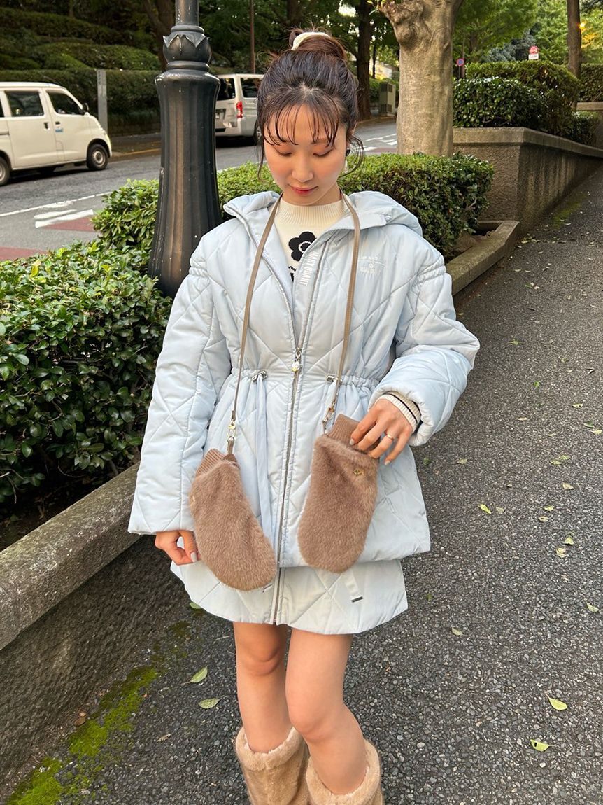 LILY BROWN「【LILY BROWN&times;MARY QUANT】デイジーモチーフファーミトン(Hearts2Hearts着用)」|手袋|