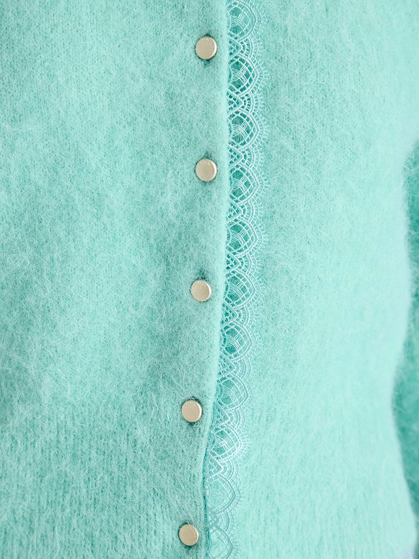 CELFORD「レーストリミングニットカーディガン」|カーディガン|