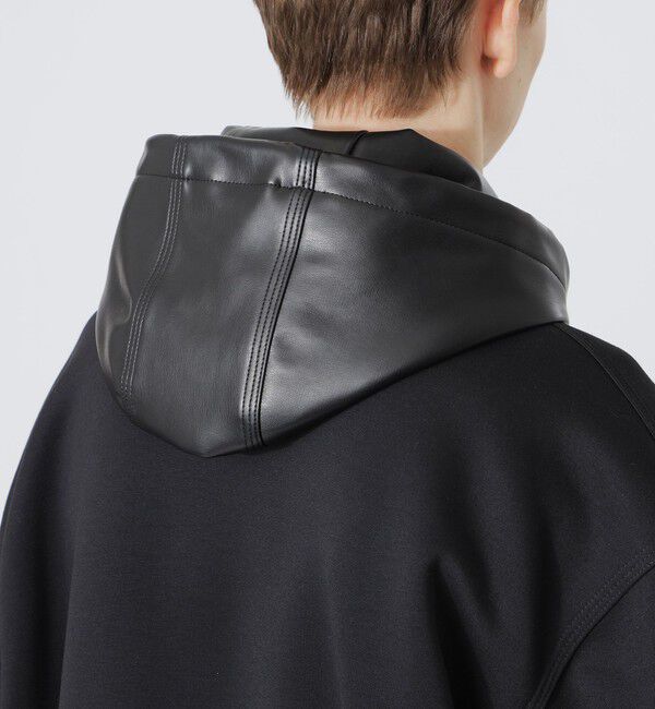  「バイマテリアルコンビ フードジャケット」|ブルゾン・スタジャン|