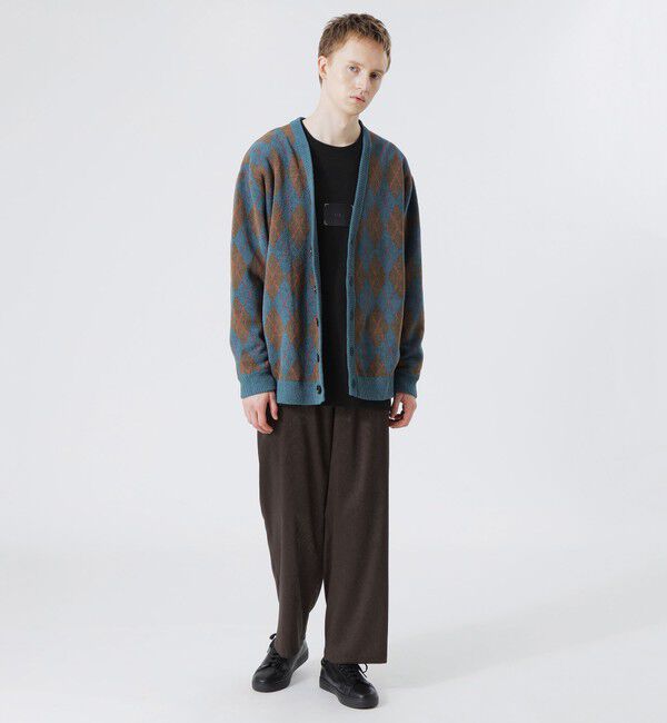  「【UNISEX】ブークレアーガイル カーディガン」|ニット・セーター|