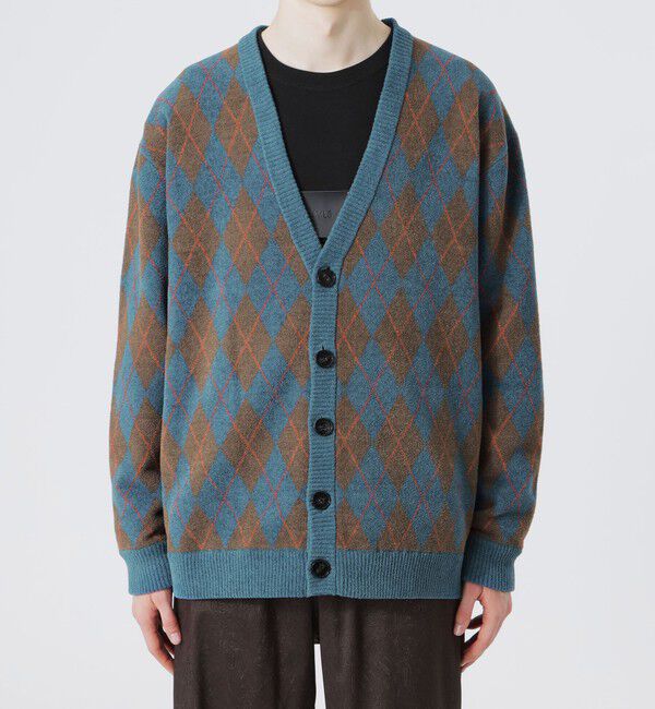  「【UNISEX】ブークレアーガイル カーディガン」|ニット・セーター|