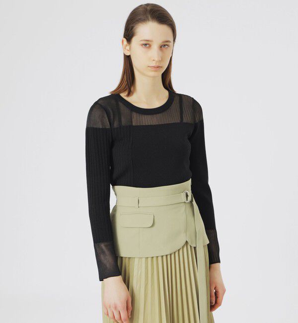  「【ドラマ着用商品】シアーコンビニットプルオーバー」|ニット・セーター|ブラック