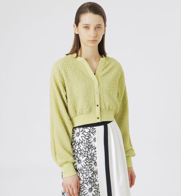  「シュリンクカットカーディガン」|Tシャツ・カットソー|ライトグリーン