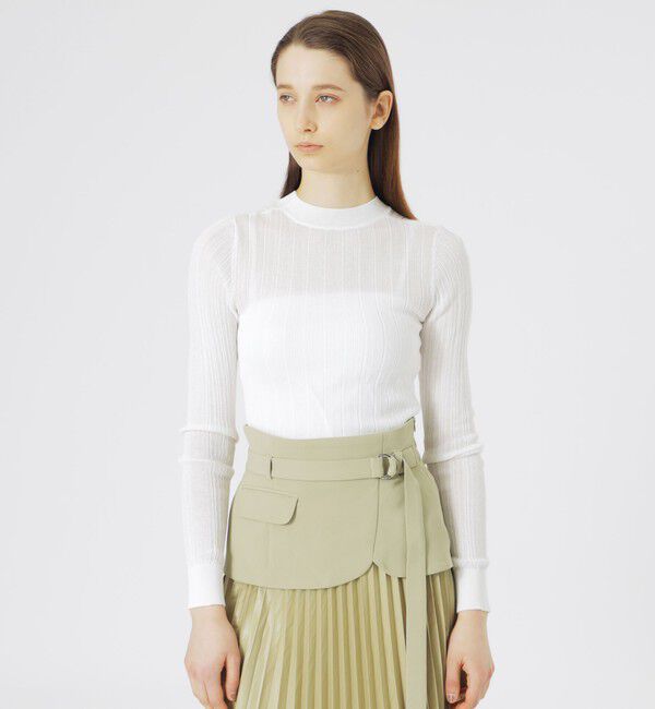  「シアーインナートップス」|ニット・セーター|ホワイト