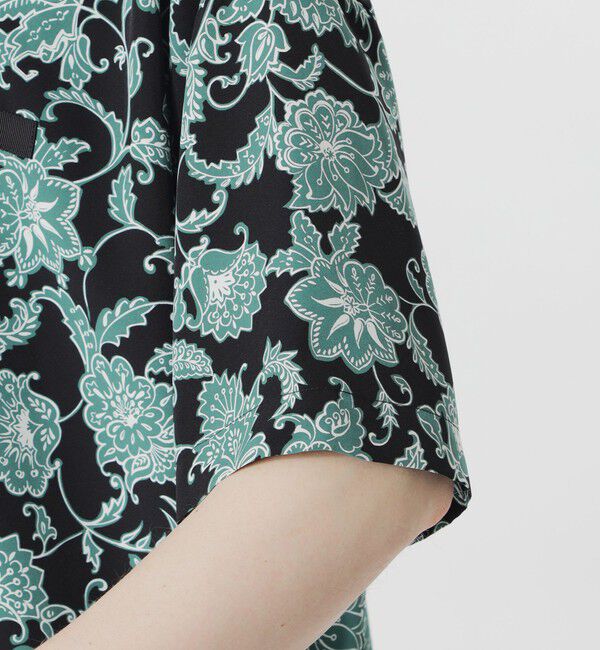  「ドローイングフラワープリントハーフスリーブシャツ」|シャツ・ブラウス|