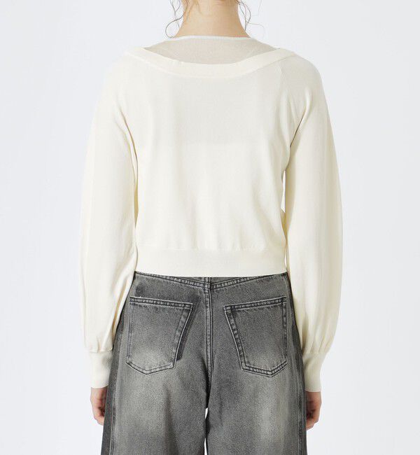  「シアーコンビカーディガン」|ニット・セーター|