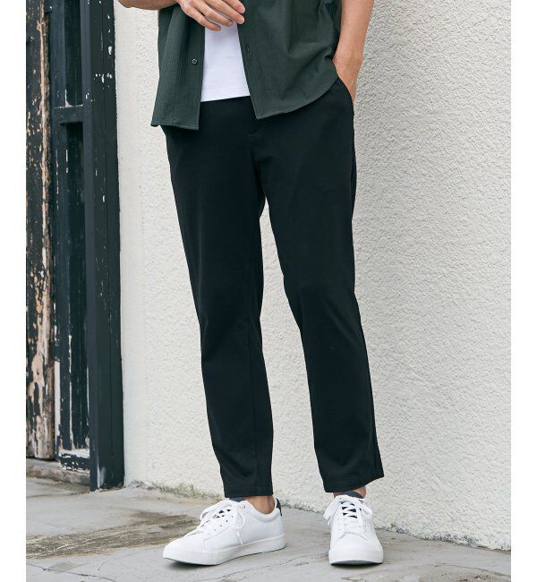 ikka「EASYSTRETCH 冷感アンクルパンツ」|その他|ブラック