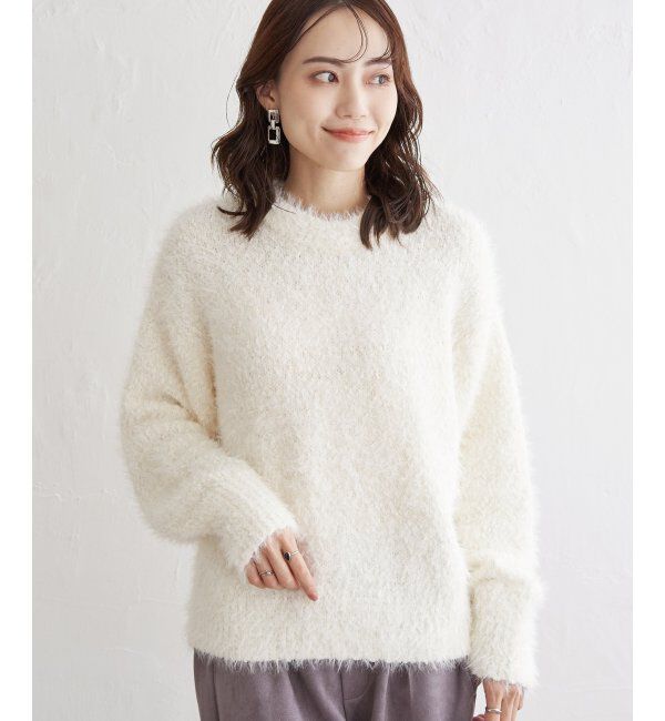 ikka「ポップコーンシャギーニットプルオーバー」|プルオーバー|