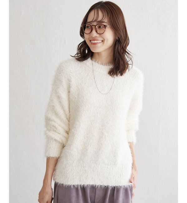 ikka「ポップコーンシャギーニットプルオーバー」|プルオーバー|