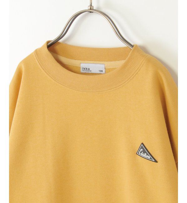 ikka kids「裏起毛レイヤードワッペントレーナー（120~160cm）」|Tシャツ・カットソー|