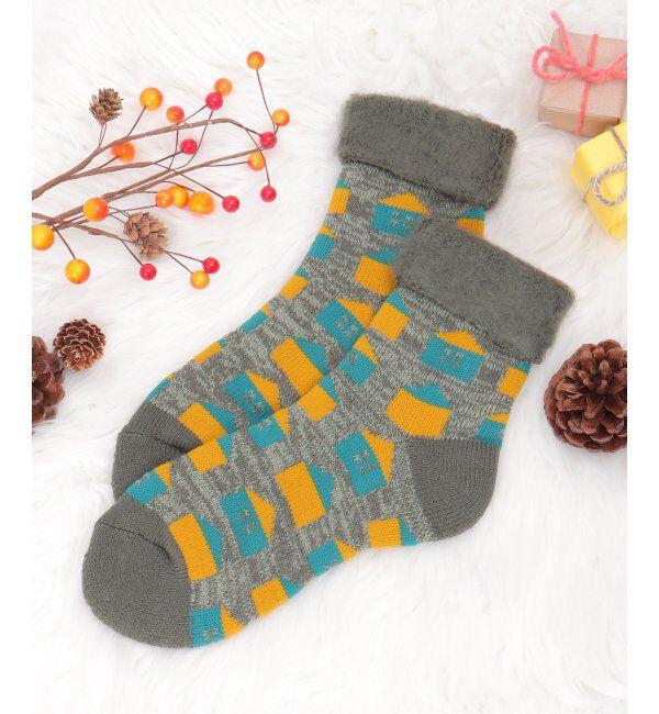 Lbc with Life「裏起毛ソックス ハウス」|その他|グレー