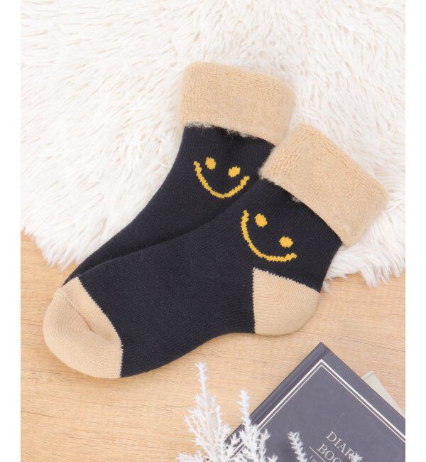 Lbc with Life「裏起毛 ソックススマイリー」|その他|ネイビーブルー