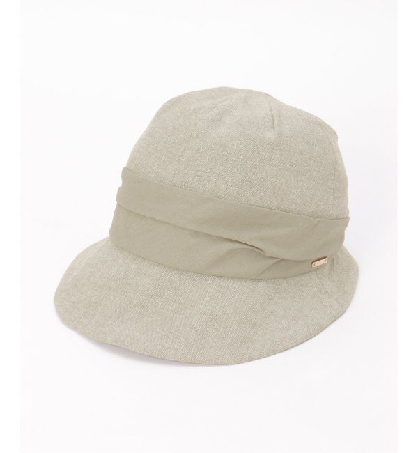 Lbc with Life「洗える綿麻混タック入りキャスケット」|その他|ライトグレー