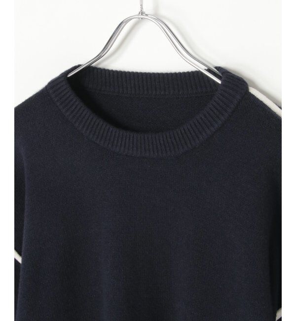 VENCE share style「5Gバイカラーラウンドネックプルオーバー」|ニット・セーター|