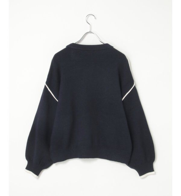 VENCE share style「5Gバイカラーラウンドネックプルオーバー」|ニット・セーター|