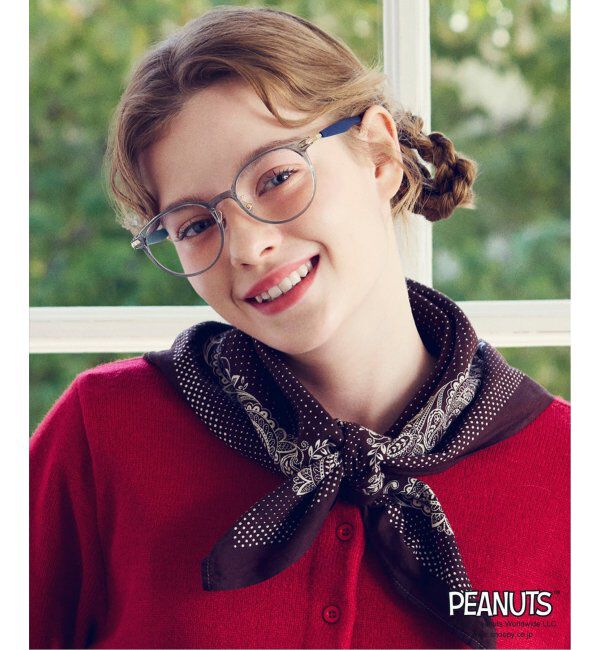  「Zoff PEANUTS メガネ | スヌーピー オラフ アンディ SNOOPY 眼鏡 伊達メガネ 度付き  レンズ交換券付」|メガネ|