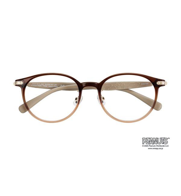  「Zoff PEANUTS メガネ | スヌーピー オラフ アンディ SNOOPY 眼鏡 伊達メガネ 度付き  レンズ交換券付」|メガネ|