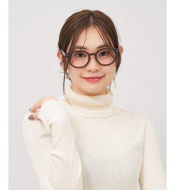  「Zoff｜FRUITS ZIPPER [早瀬ノエル(はやせ のえる)ﾓﾃﾞﾙ] メガネ | フルーツジッパー 眼鏡 レンズ交換券付」|メガネ|