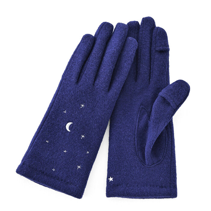 BACKYARD FAMILY「クロダ 手袋 レディース 通販 グローブ 手ぶくろ 暖かい かわいい 刺繍 スマートフォン対応」|手袋|