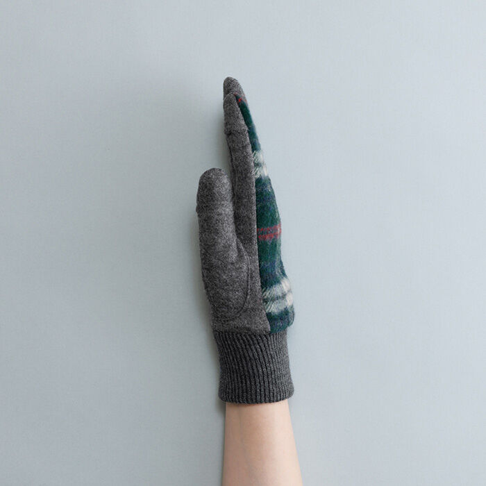 BACKYARD FAMILY「クロダ 手袋 レディース 通販 グローブ 手ぶくろ 暖かい かわいい 通勤 通学 タータンチェック」|手袋|