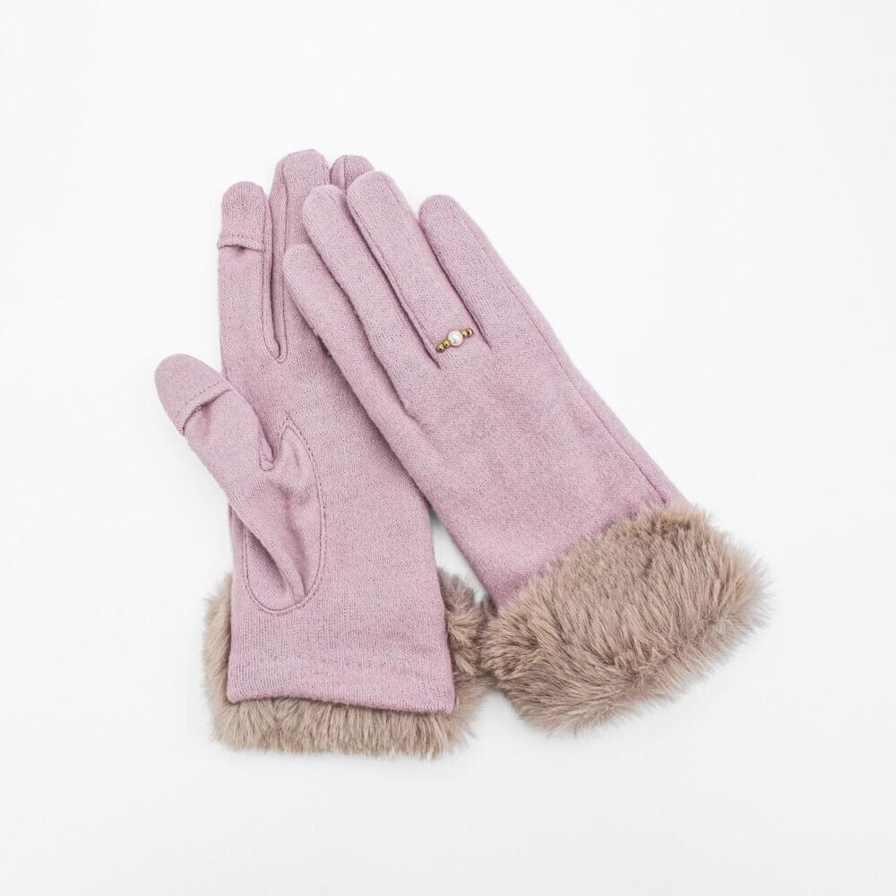 BACKYARD FAMILY「クロダ 手袋 レディース 通販 グローブ 手ぶくろ 暖かい かわいい スマートフォン対応 スマホ」|手袋|ピンク1