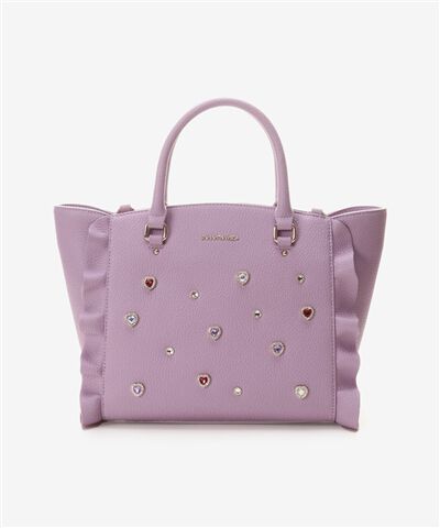 Samantha Vega「ビジューフラッター(小)」|ハンドバッグ|ラベンダー