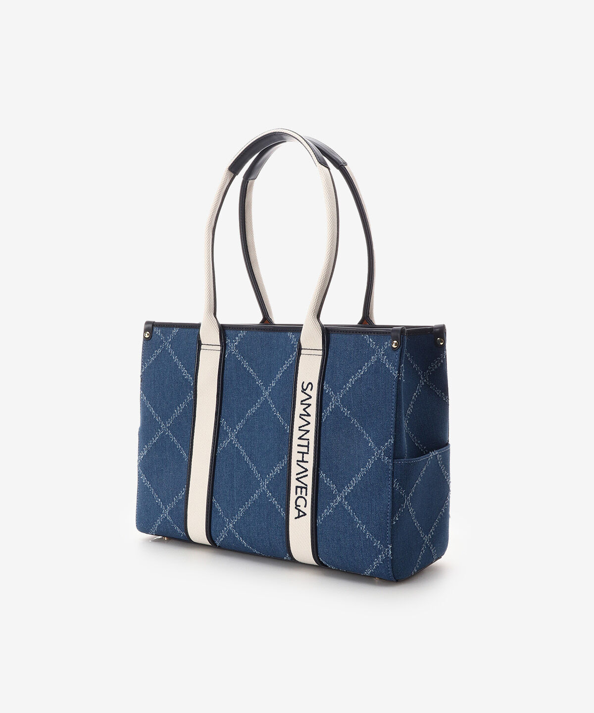 Samantha Vega「ロゴテープデニム風A4トート」|トートバッグ|