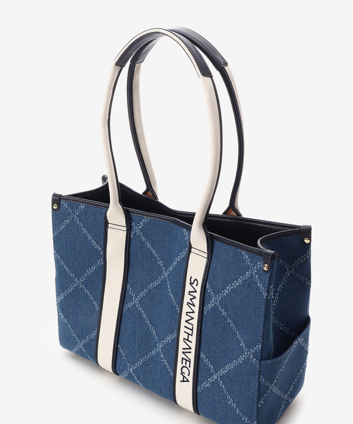 Samantha Vega「ロゴテープデニム風A4トート」|トートバッグ|