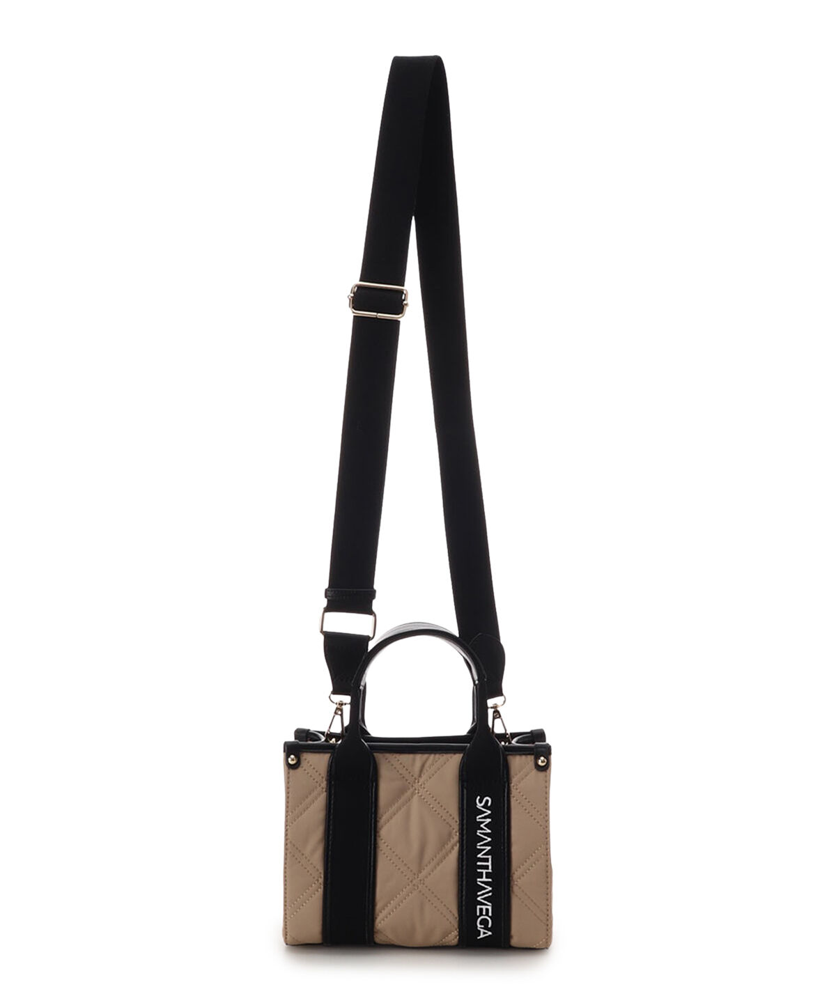 Samantha Vega「ロゴテープキルティングハンドバッグ（ミニ）」|ショルダー・メッセンジャー|