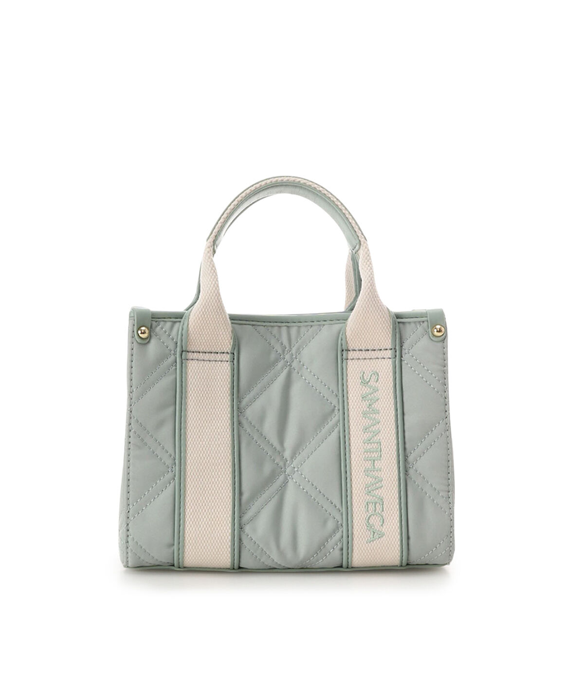 Samantha Vega「ロゴテープキルティングハンドバッグ（ミニ）」|ショルダー・メッセンジャー|ミント