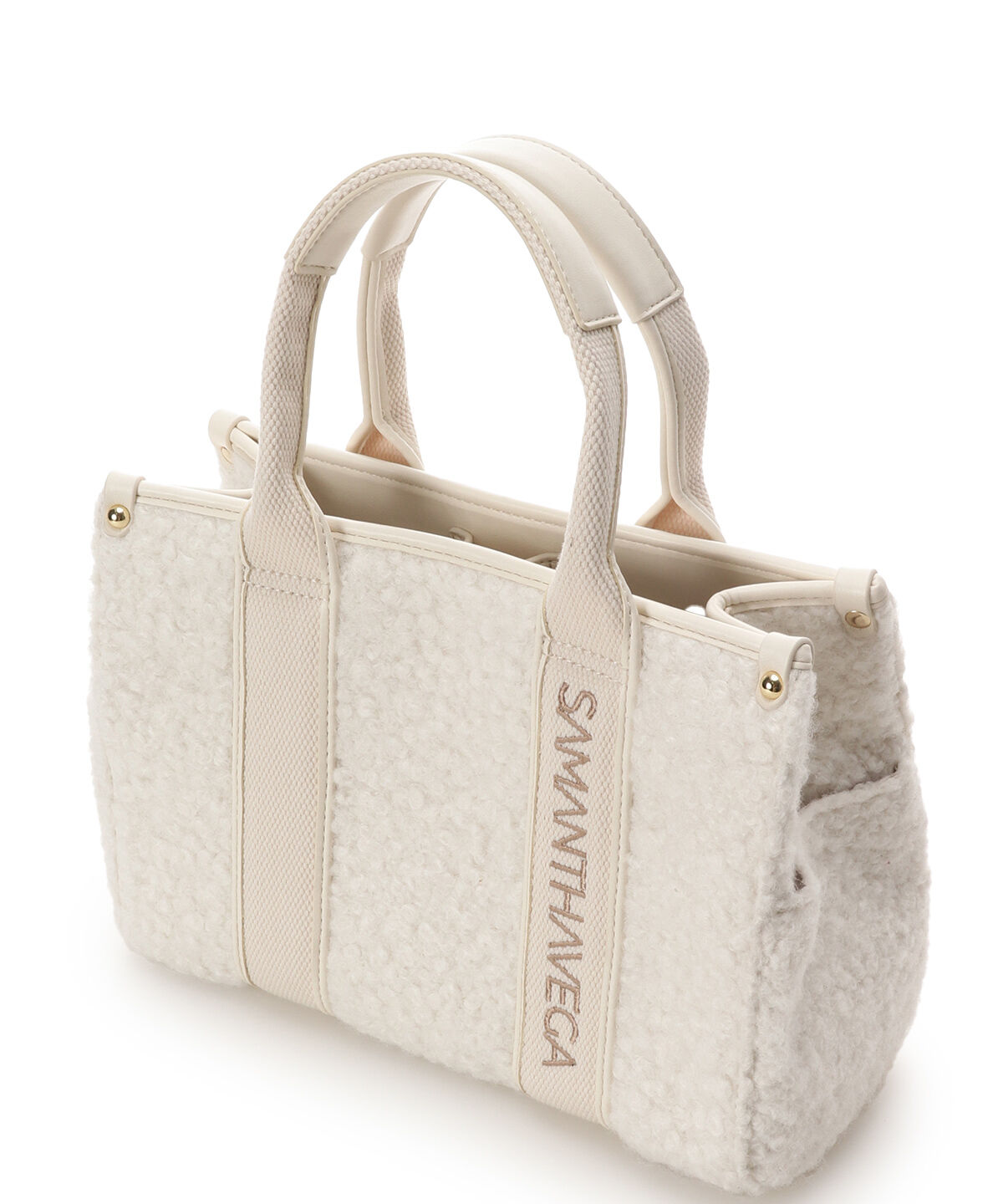 Samantha Vega「ロゴテープボアハンドバッグ（小）」|ハンドバッグ|