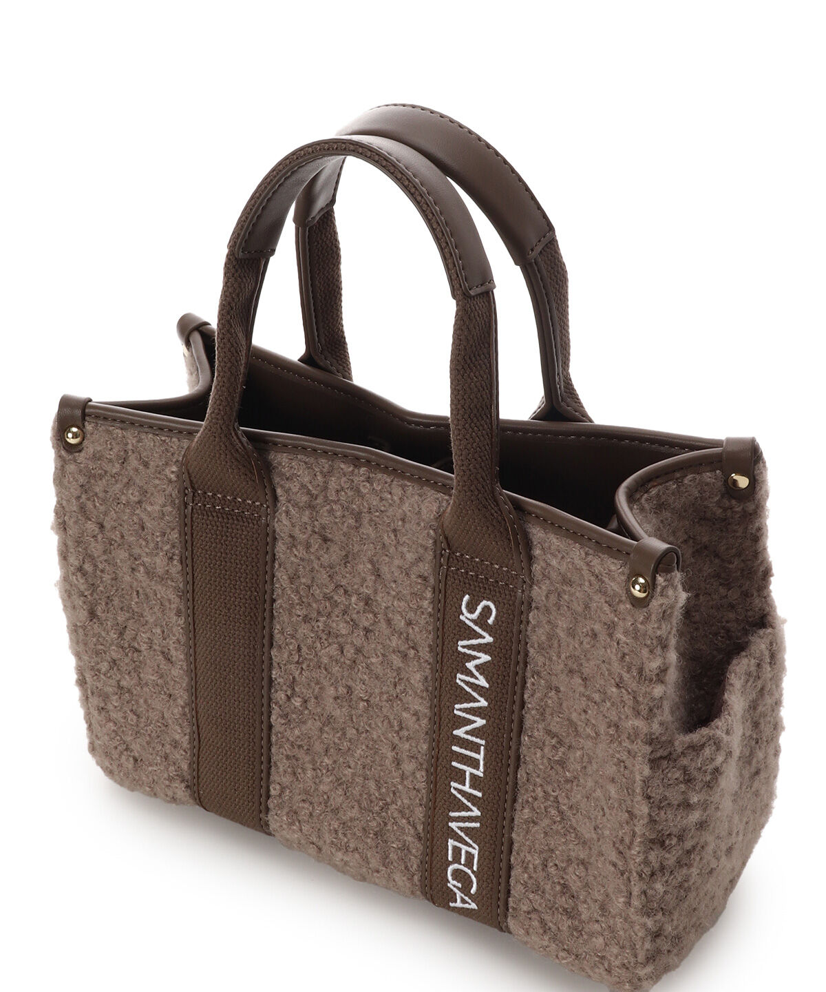 Samantha Vega「ロゴテープボアハンドバッグ（小）」|ハンドバッグ|