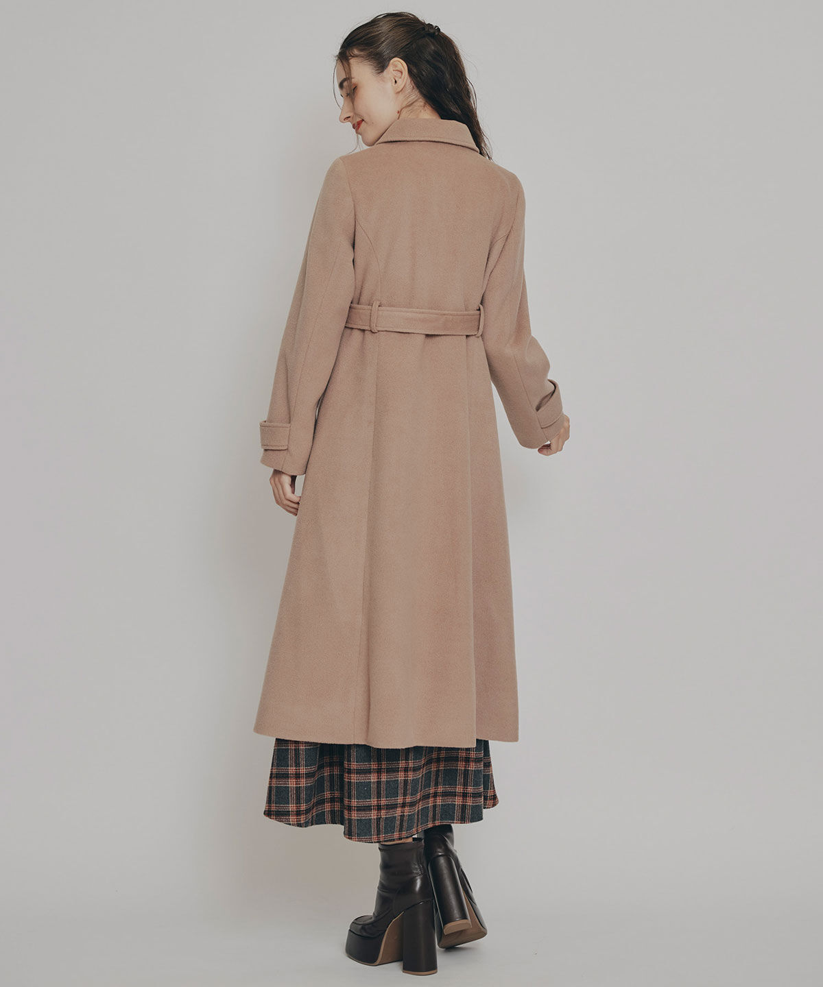 REDYAZEL「2WAYカラーダブルロングコート」|ステンカラーコート|