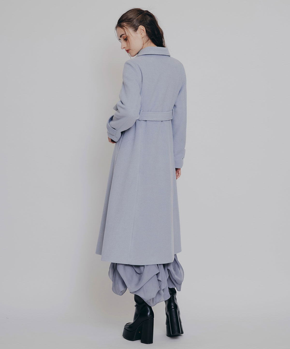 REDYAZEL「2WAYカラーダブルロングコート」|ステンカラーコート|