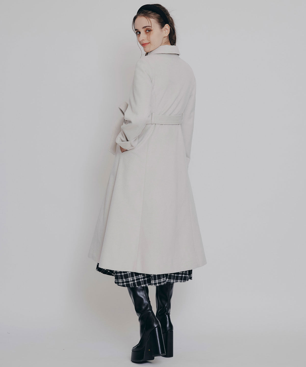 REDYAZEL「2WAYカラーダブルロングコート」|ステンカラーコート|