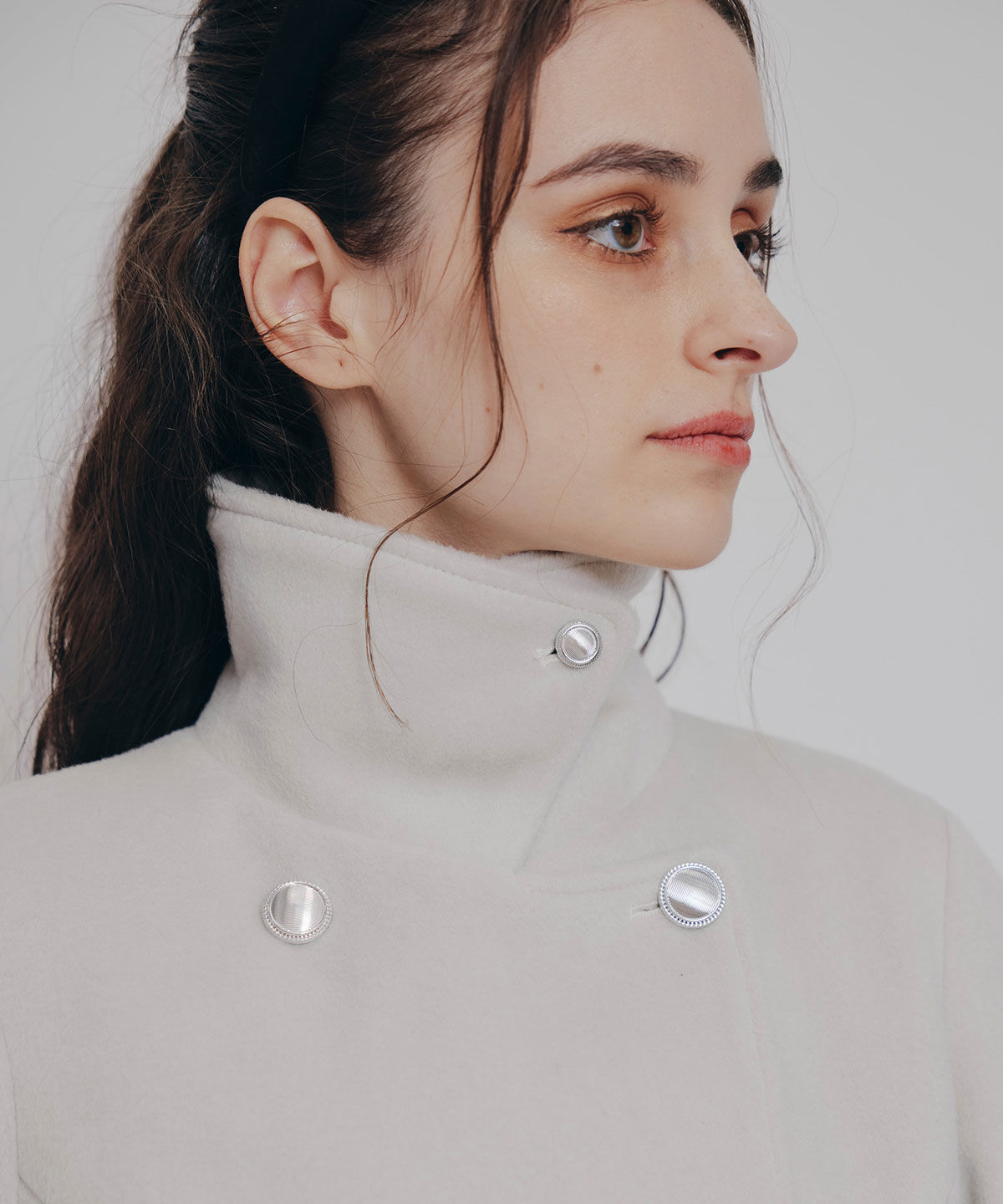 REDYAZEL「2WAYカラーダブルロングコート」|ステンカラーコート|