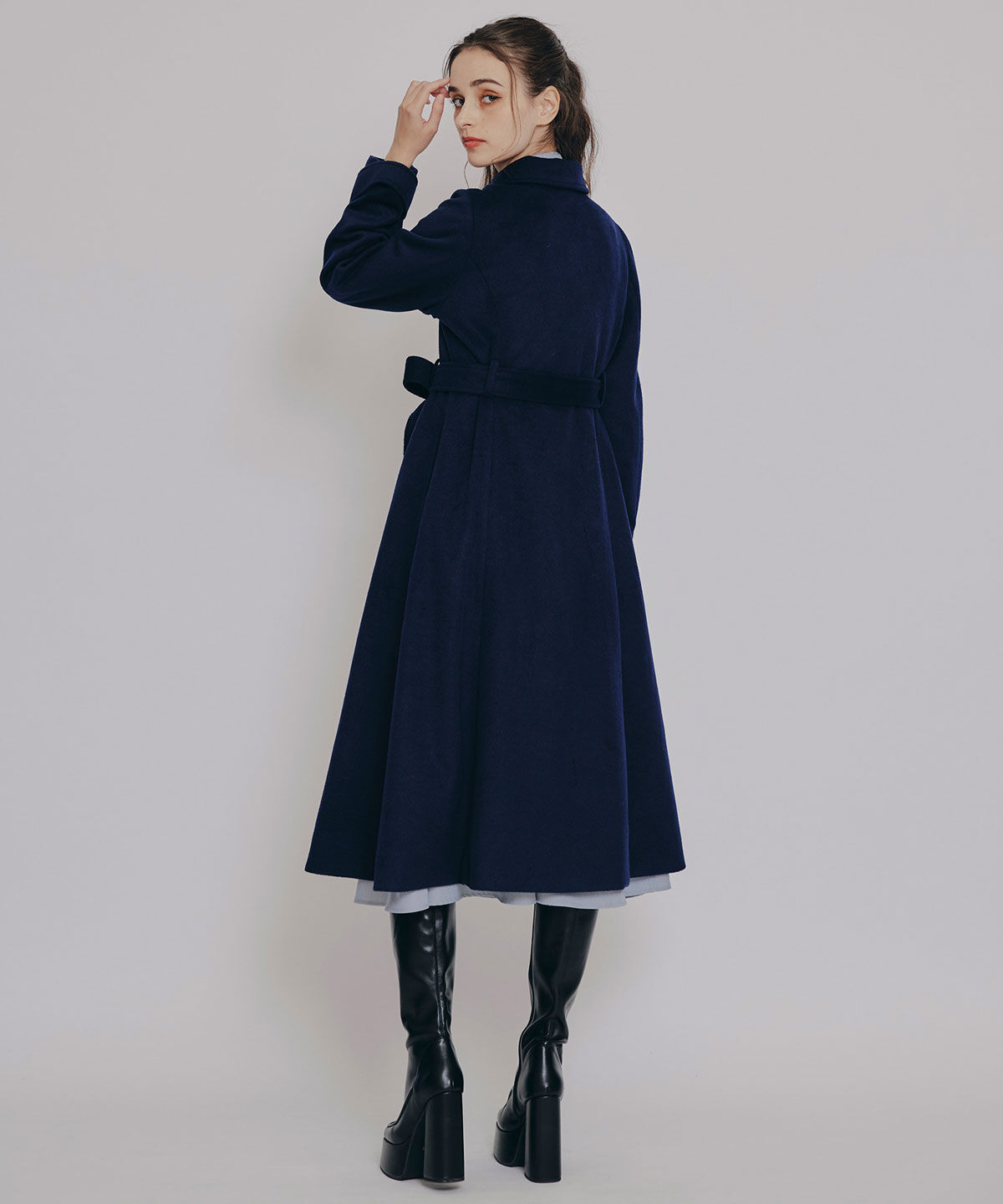 REDYAZEL「2WAYカラーダブルロングコート」|ステンカラーコート|