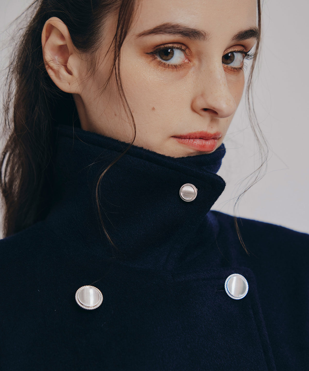 REDYAZEL「2WAYカラーダブルロングコート」|ステンカラーコート|