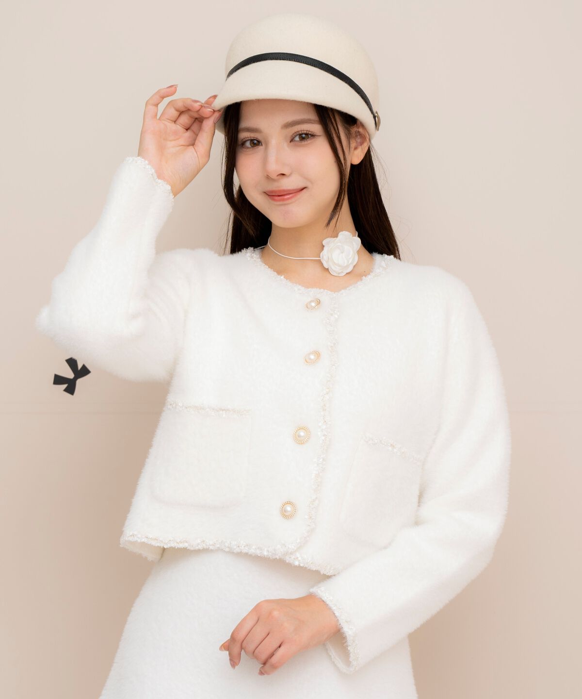 WILLSELECTION「ブレード付きフェザーヤーンジャケット&times;ワンピース」|ワンピース|