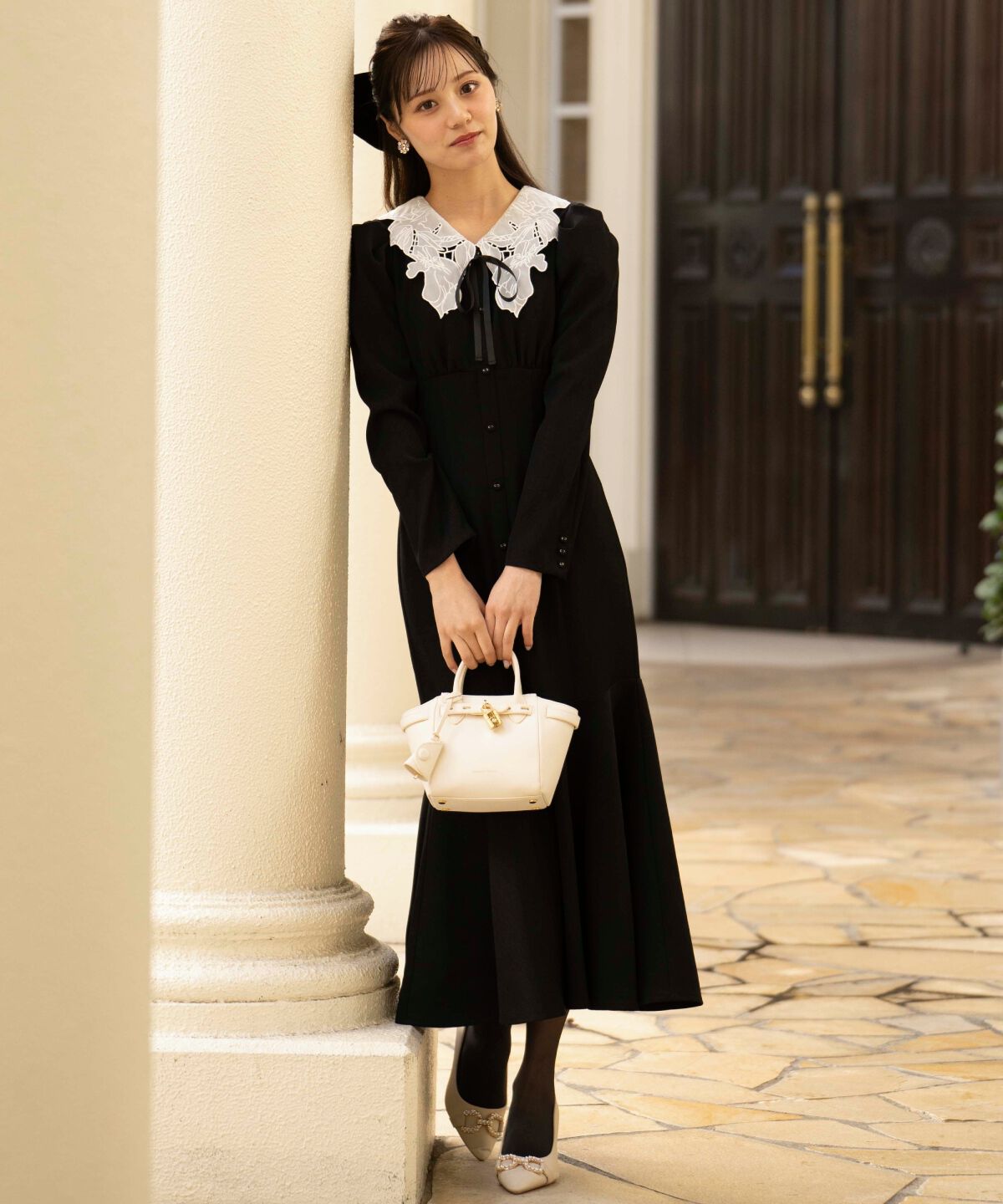 WILLSELECTION「レースカラーマーメイドワンピース」|ワンピース|