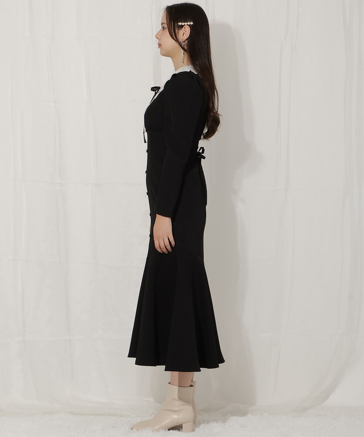 WILLSELECTION「レースカラーマーメイドワンピース」|ワンピース|