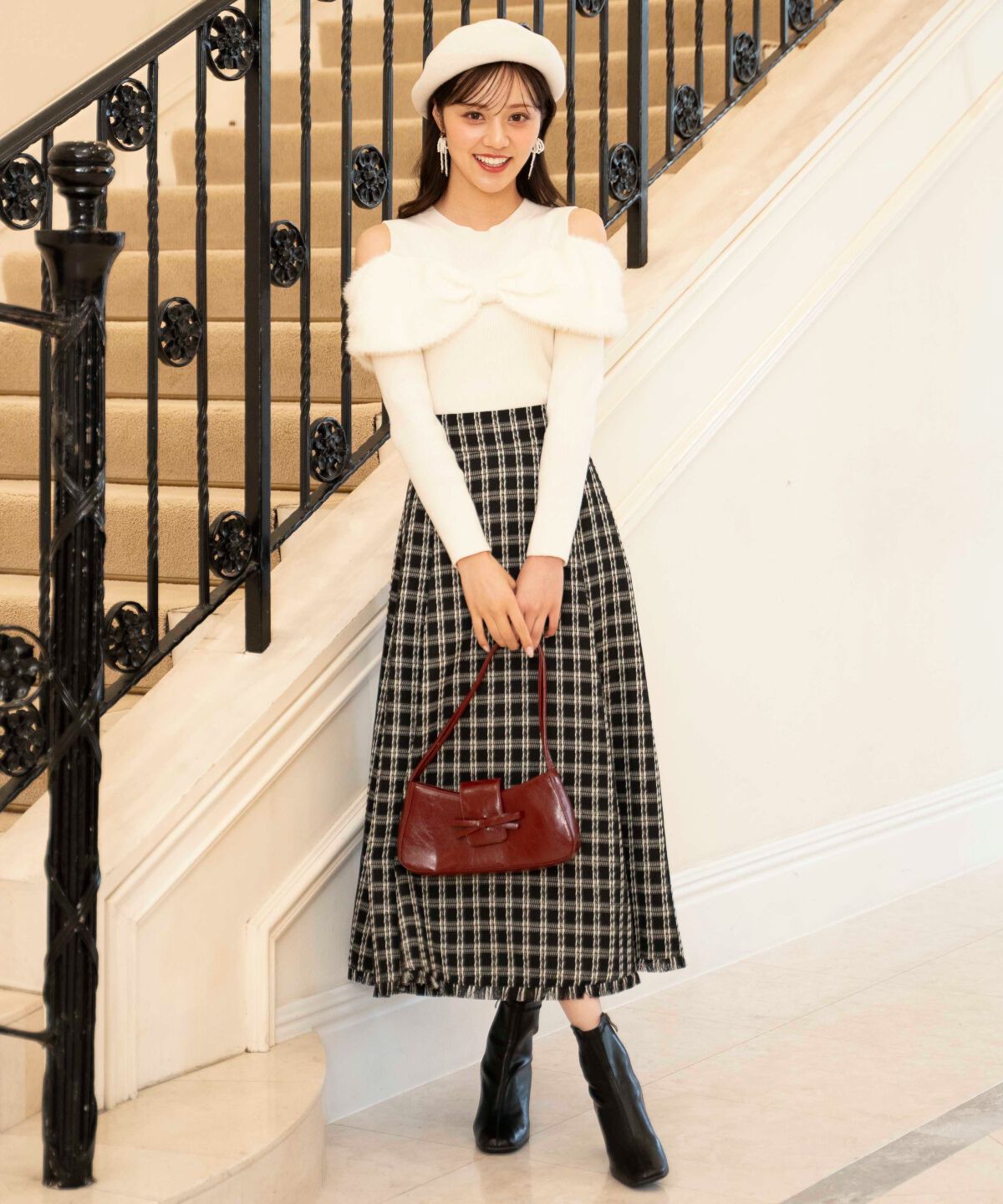 WILLSELECTION「リボンシャギーオフショル」|ニット・セーター|