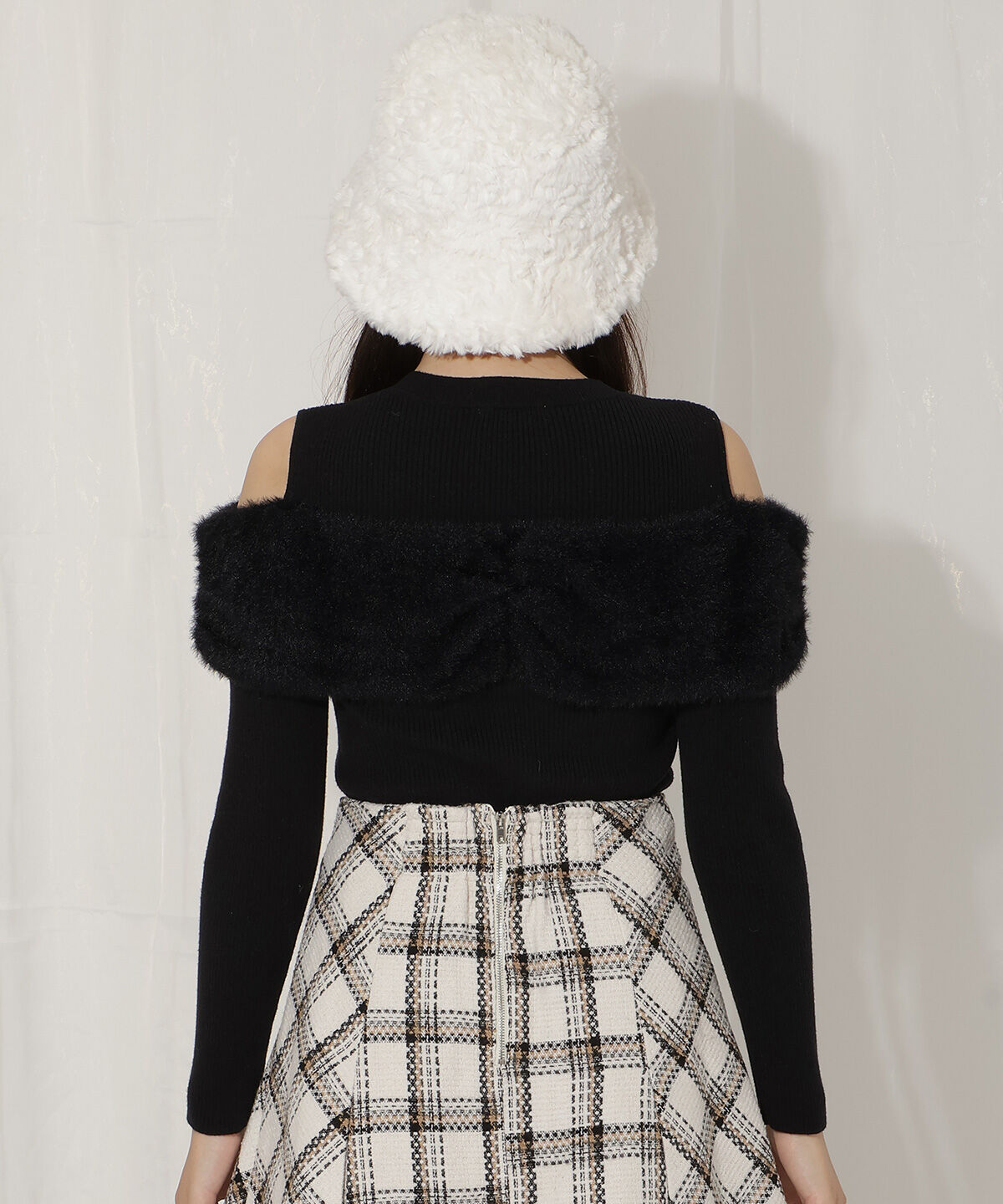 WILLSELECTION「リボンシャギーオフショル」|ニット・セーター|