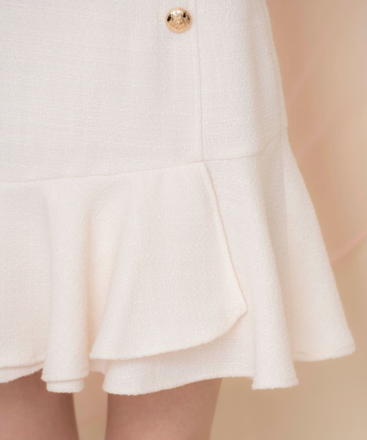 WILLSELECTION「アシメヘムツイードミニスカート」|フレア|