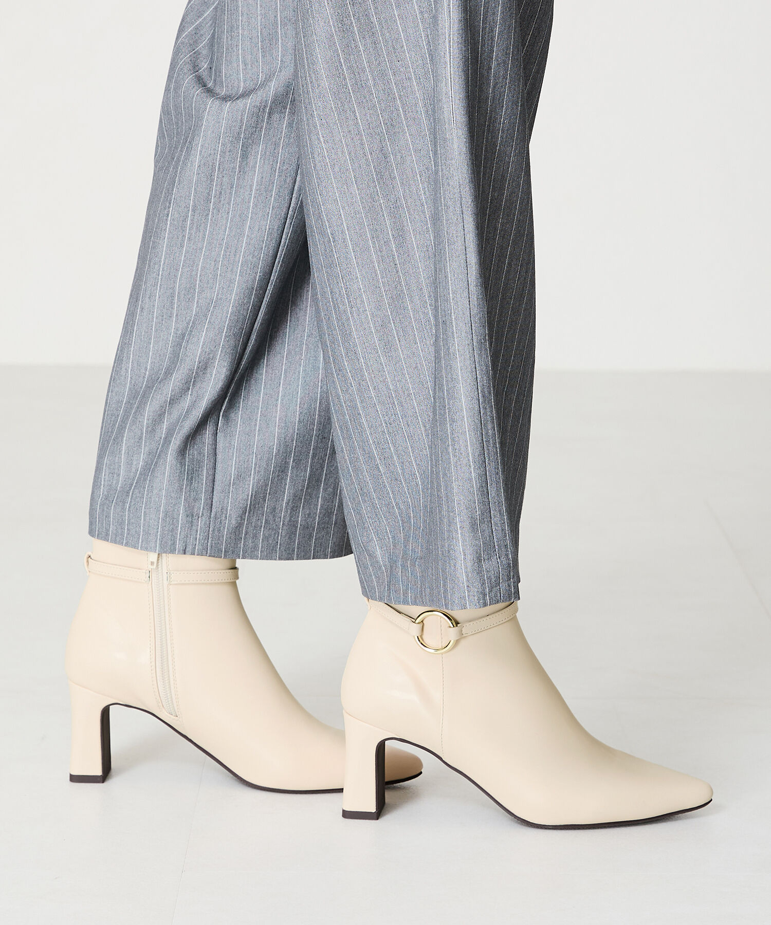 ORiental TRaffic「●2024秋冬新作●リングデザインポインテッドトゥブーツ/41409」|ショートブーツ|