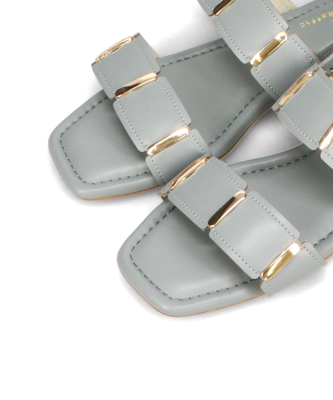 WA Oriental TRaffic「●2025春夏新作●ゴールドモチーフフラットサンダル/52211 サンダル フラット スクエアトゥ クッション」|サンダル|