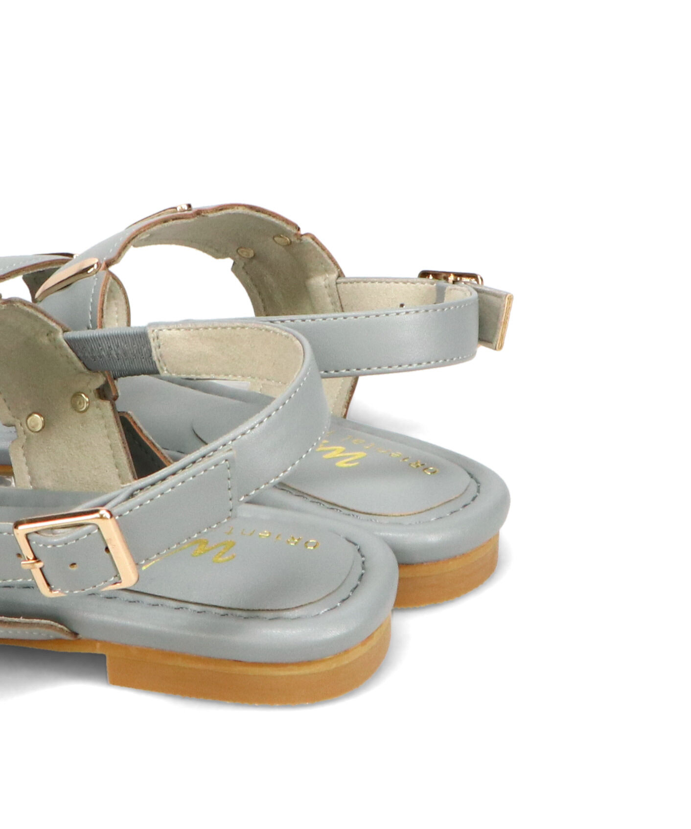 WA Oriental TRaffic「●2025春夏新作●ゴールドモチーフフラットサンダル/52211 サンダル フラット スクエアトゥ クッション」|サンダル|