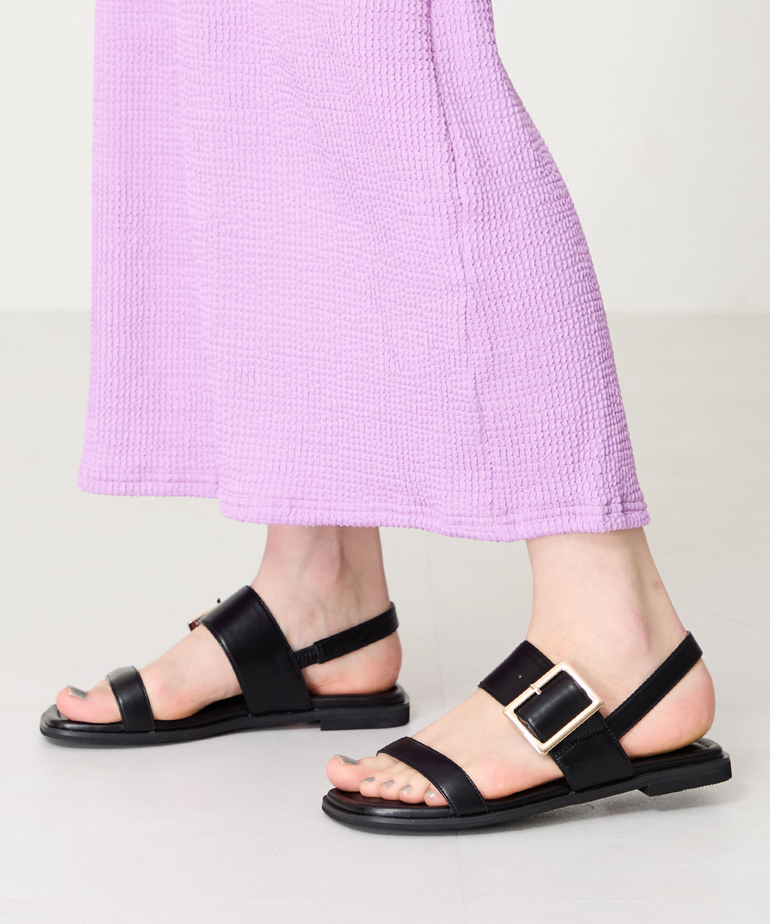 WA Oriental TRaffic「●2025春夏新作●ベルトバックルフラットサンダル/52217 サンダル トレンド 人気 フラット」|サンダル|